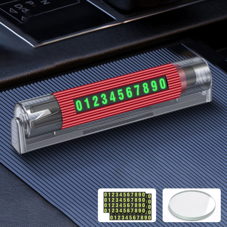 Car Multi-functional Emergency Safety Hammer Temporary Parking Dual Number Plate (Red) - Emergency Hammer by buy2fix | Online Shopping UK | buy2fix