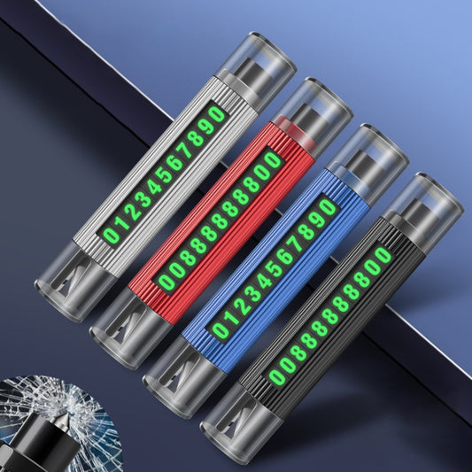 Car Multi-functional Emergency Safety Hammer Temporary Parking Dual Number Plate (Black) by buy2fix