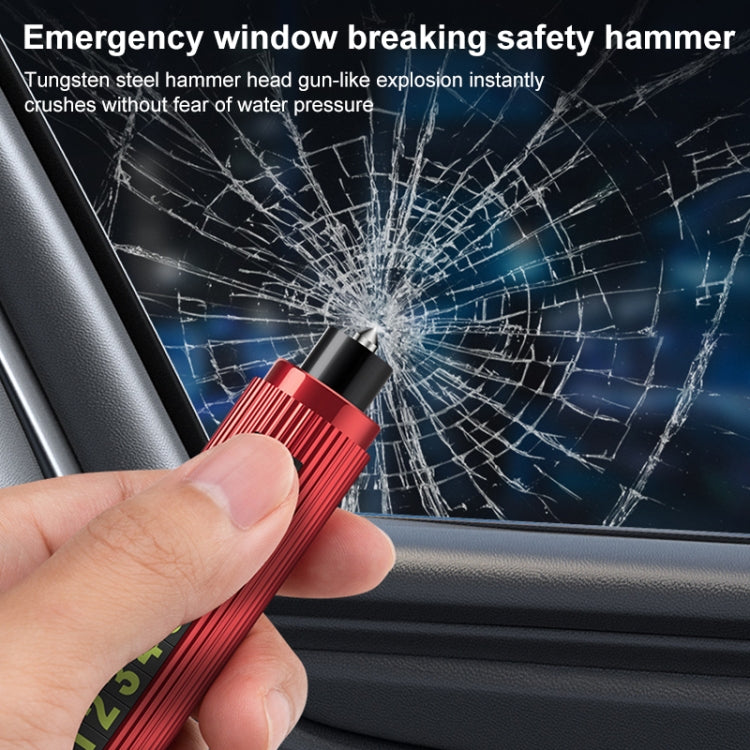 Car Multi-functional Emergency Safety Hammer Temporary Parking Dual Number Plate (Grey) - Emergency Hammer by buy2fix | Online Shopping UK | buy2fix