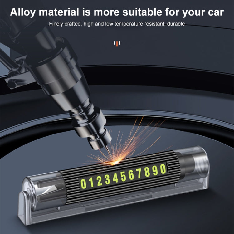Car Multi-functional Emergency Safety Hammer Temporary Parking Dual Number Plate (Grey) - Emergency Hammer by buy2fix | Online Shopping UK | buy2fix