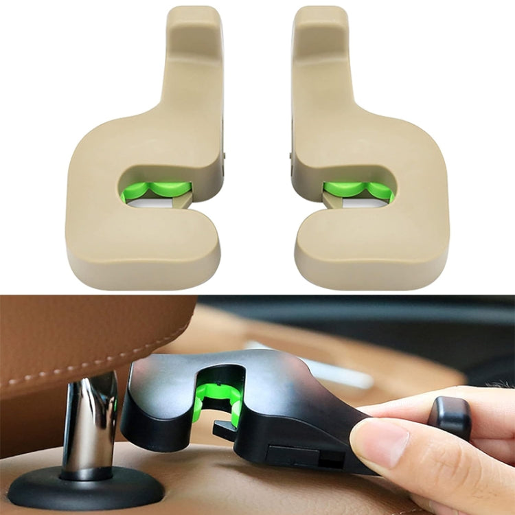 1 Pair Car Seat Back Hidden Hook (Beige) - Auto Fastener & Clips by buy2fix | Online Shopping UK | buy2fix