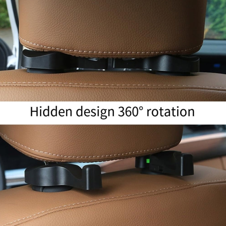 1 Pair Car Seat Back Hidden Hook (Black) - Auto Fastener & Clips by buy2fix | Online Shopping UK | buy2fix