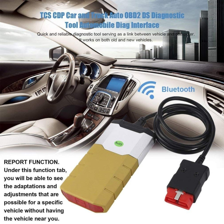 Autocom CDP Professional Car Bluetooth Diagnostic Cables Aluminum Alloy OBD2 Diagnostic Tool Delphi DS150E (Gold) - Code Readers & Scan Tools by buy2fix | Online Shopping UK | buy2fix