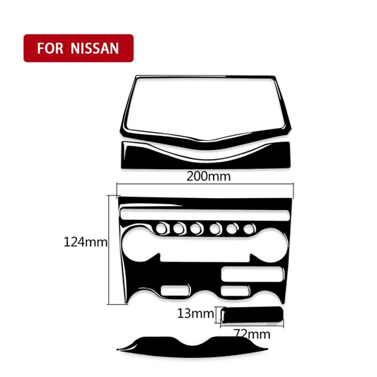 For Nissan 370Z Z34 2009- 5 in 1 Car AC Adjustment Panel Decorative Sticker, Left and Right Drive Universal (Black) by buy2fix