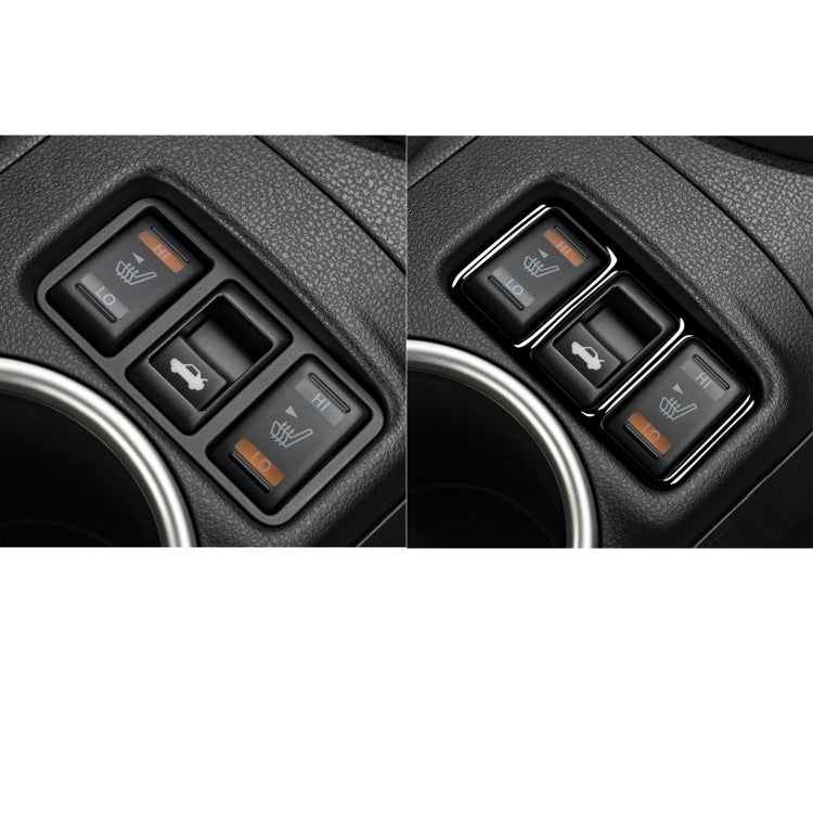 For Nissan 370Z Z34 2009- Car Central Control Heating Button Frame Decorative Sticker, Left and Right Drive Universal (Black) by buy2fix