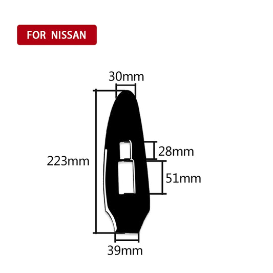 For Nissan 370Z Z34 2009- Car Co-driver Side Door Lift Panel Decorative Sticker, Left Drive (Black) by buy2fix
