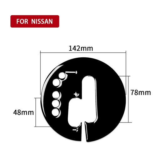 For Nissan 370Z Z34 2009- Car Automatic Transmission Panel Decorative Sticker, Left Drive (Black) by buy2fix