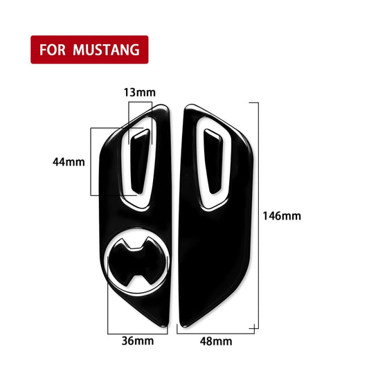 For Ford Mustang 2015-2020 Car Seat Adjustment Button Decorative Sticker, Left Drive (Black) by buy2fix