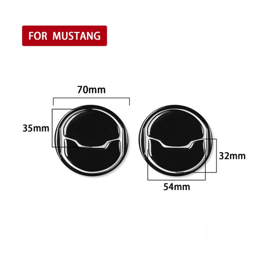 For Ford Mustang 2015-2020 6 in 1 Car Air Outlet Decorative Sticker, Left and Right Drive Universal (Black) by buy2fix