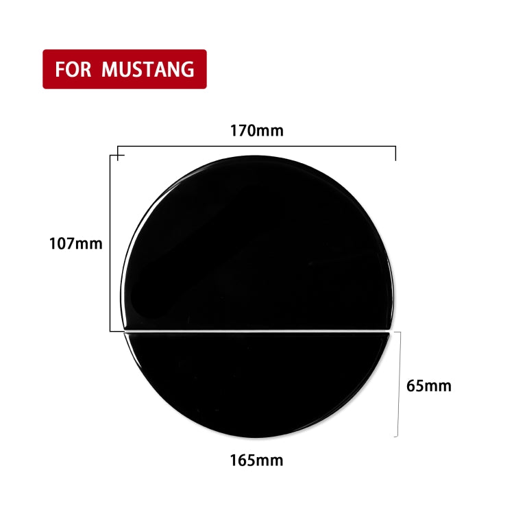 For Ford Mustang 2015-2020 Car Fuel Tank Cap Decorative Sticker, Left and Right Drive Universal (Black) - Car Interior Mouldings by buy2fix | Online Shopping UK | buy2fix