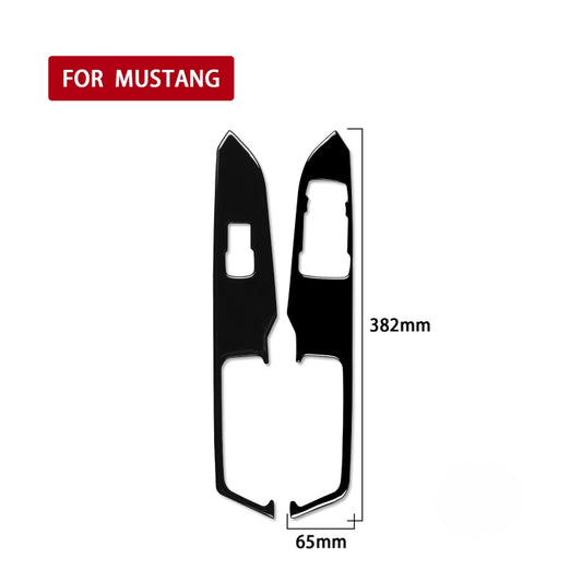 For Ford Mustang 2015-2020 Car Window Lift Decorative Sticker, Right Drive (Black) by buy2fix