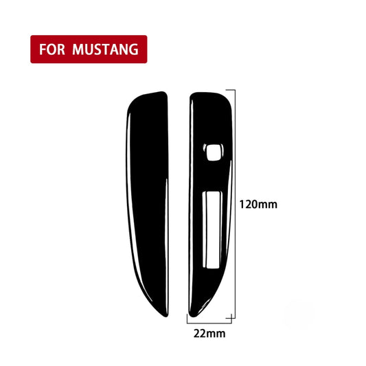 For Ford Mustang 2015-2020 Car Shifter Paddle Decorative Sticker, Right Drive (Black) by buy2fix