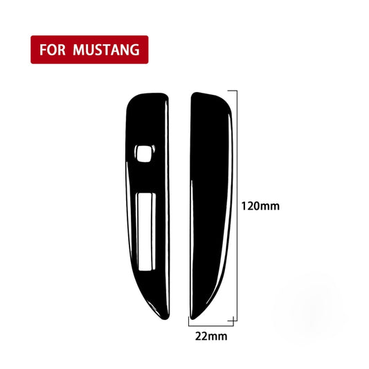 For Ford Mustang 2015-2020 Car Shifter Paddle Decorative Sticker, Left Drive (Black) by buy2fix