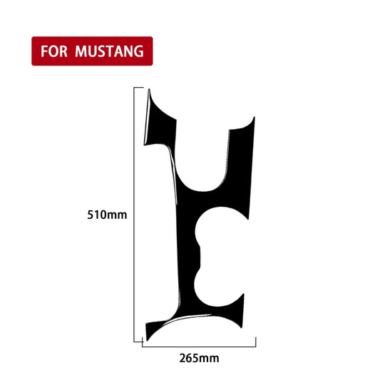 For Ford Mustang 2015-2020 Car Gear Position Panel Decorative Sticker, Left Drive (Black) by buy2fix