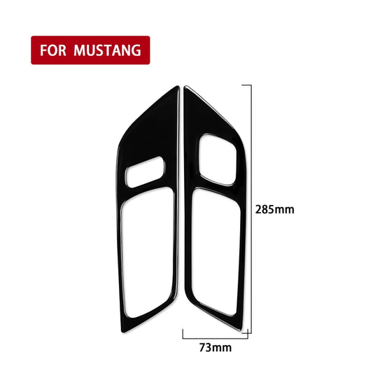 For Ford Mustang 2015-2020 Car Door Handle Panel Decorative Sticker, Right Drive (Black) by buy2fix
