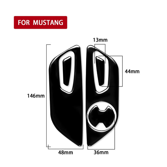 For Ford Mustang 2015-2020 Car Seat Adjustment Button Decorative Sticker, Right Drive (Black) by buy2fix