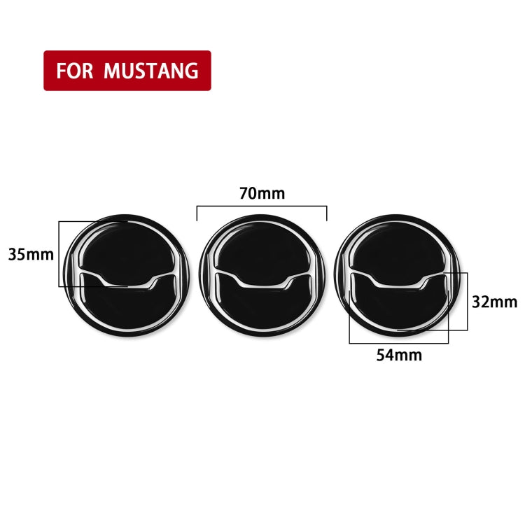For Ford Mustang 2015-2020 9 in 1 Car Air Outlet Decorative Sticker, Left and Right Drive Universal (Black) - Car Interior Mouldings by buy2fix | Online Shopping UK | buy2fix