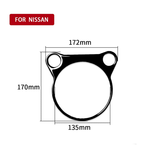 For Nissan 370Z Z34 2009- Car Automatic Gear Console Panel Decorative Sticker, Left and Right Drive Universal(Black) by buy2fix