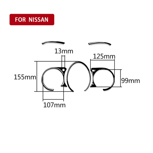 For Nissan 370Z Z34 2009- 5 in 1 Car Speed Dashboard Decorative Sticker, Left and Right Drive Universal (Black) by buy2fix