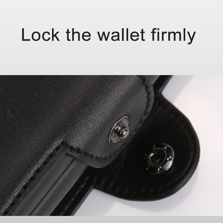 X-7 Antimagnetic RFID Multi-functional Aluminum Crazy Horse Texture Leather Card Bag Wallet(Coffee) - Antimagnetic RFID Package by buy2fix | Online Shopping UK | buy2fix