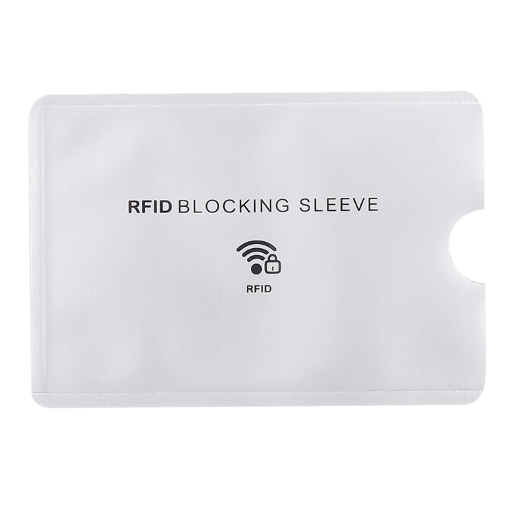 100pcs Aluminum Foil Anti Theft RFID Blocking Sleeve Card Protector, Size: 9.1*6.3cm - Antimagnetic RFID Package by buy2fix | Online Shopping UK | buy2fix