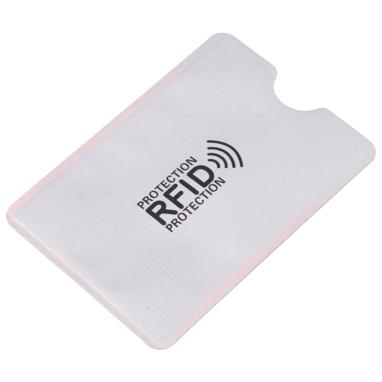 100 PCS Aluminum Foil Anti Theft RFID Blocking Sleeve Card Protector, Size: 9.1*6.3cm (Silver) - Antimagnetic RFID Package by buy2fix | Online Shopping UK | buy2fix