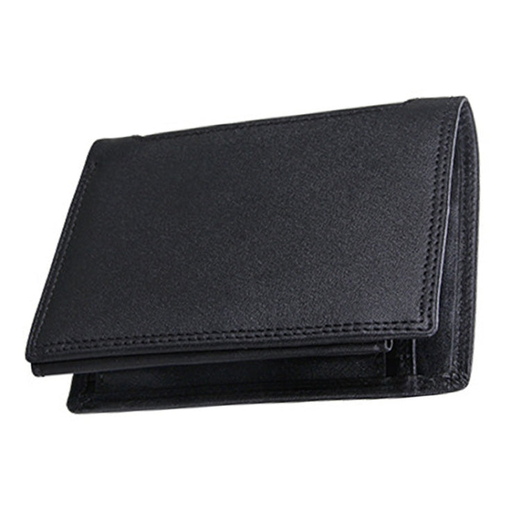 Genuine Cowhide Leather 3-folding Card Holder Wallet RFID Blocking Card Bag Protect Case for Men, Size: 13*10.2*2.5cm - Antimagnetic RFID Package by buy2fix | Online Shopping UK | buy2fix