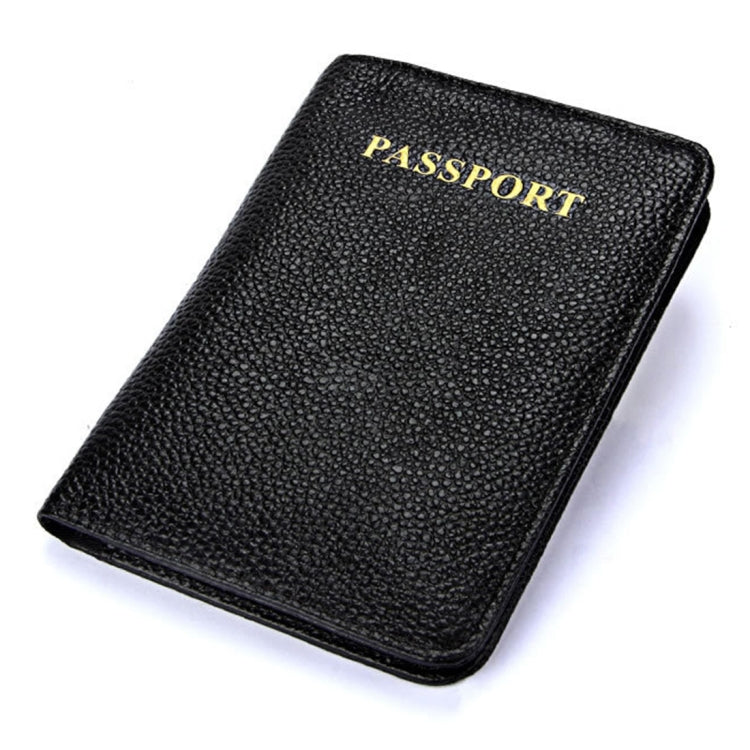 Litchi Texture Multifunctional Genuine Leather Passport Package for travel(Black) - Wallets by buy2fix | Online Shopping UK | buy2fix