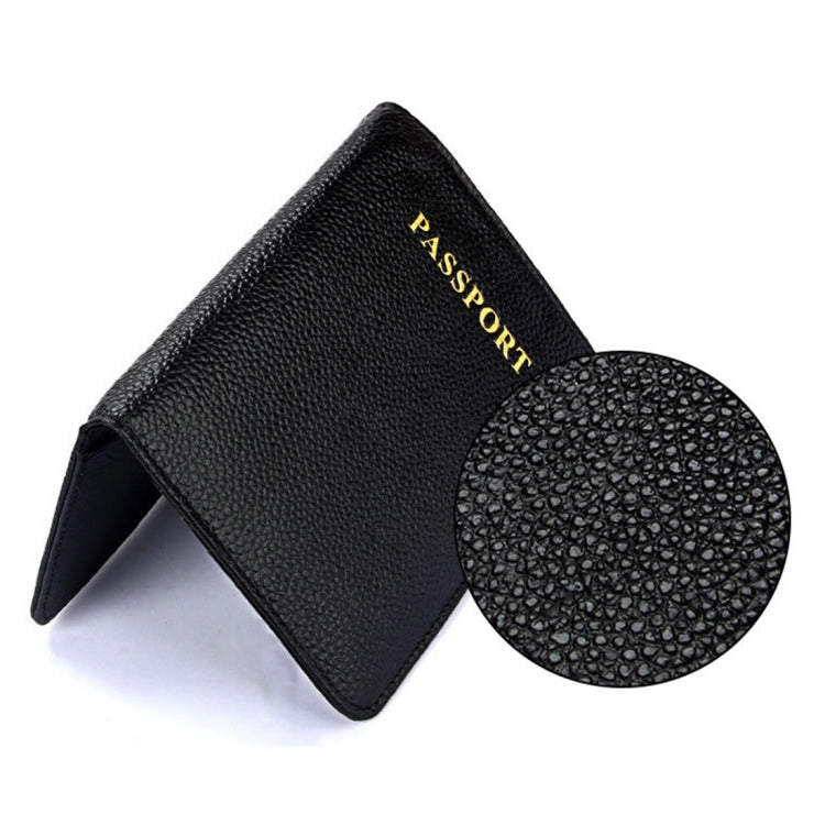 Litchi Texture Multifunctional Genuine Leather Passport Package for travel(Black) - Wallets by buy2fix | Online Shopping UK | buy2fix