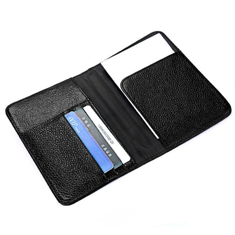 Litchi Texture Multifunctional Genuine Leather Passport Package for travel(Black) - Wallets by buy2fix | Online Shopping UK | buy2fix
