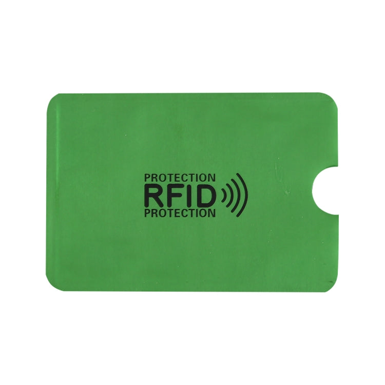 100pcs Aluminum Foil RFID Blocking Credit Card ID Bank Card Case Card Holder Cover, Size: 9 x 6.3cm (Green) - Antimagnetic RFID Package by buy2fix | Online Shopping UK | buy2fix