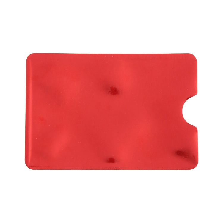 100pcs Aluminum Foil RFID Blocking Credit Card ID Bank Card Case, Size: 9 x 6.3cm (Red) - Antimagnetic RFID Package by buy2fix | Online Shopping UK | buy2fix
