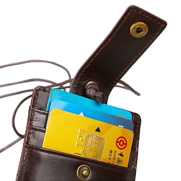 KB153 Antimagnetic RFID Leather Card Holder ID Card Badge with Lanyard(Black) - Antimagnetic RFID Package by buy2fix | Online Shopping UK | buy2fix