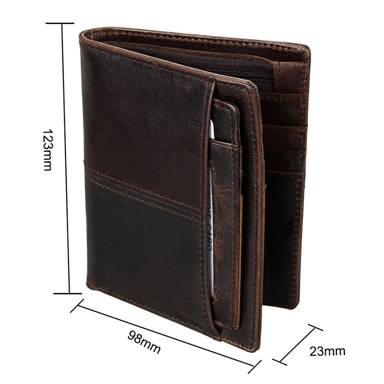 8232 Antimagnetic RFID Men Oil Wax Leather Wallet with Detachable Card Holder - Antimagnetic RFID Package by buy2fix | Online Shopping UK | buy2fix