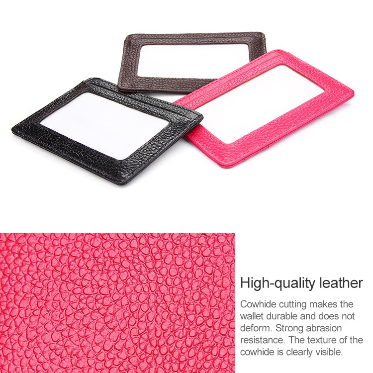 KB37 Antimagnetic RFID Litchi Texture Leather Card Holder Wallet Billfold for Men and Women (Rose Red) - Antimagnetic RFID Package by buy2fix | Online Shopping UK | buy2fix