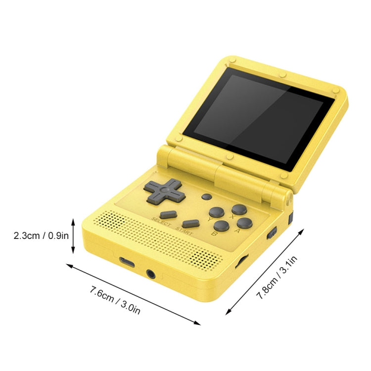 Powkiddy V90 3.0 inch IPS Screen 64-bit Retro Handheld Game Console with 16GB Memory (Yellow) by buy2fix