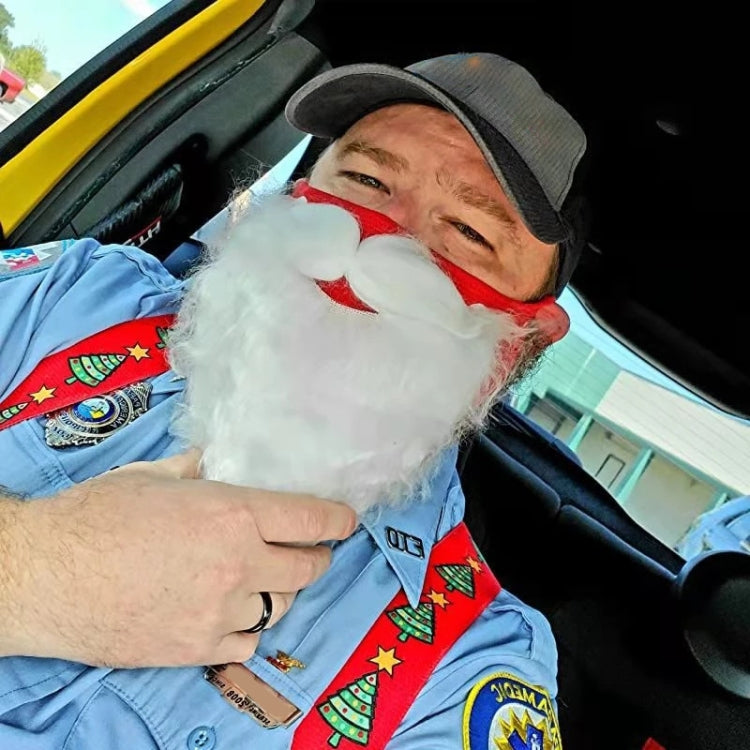 Santa Claus Beard Dustproof Cotton Mask Christmas Funny Dress Up Ornaments by buy2fix