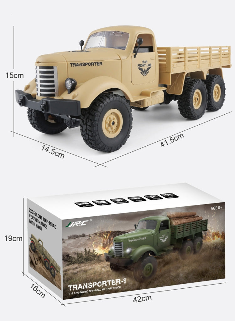 JJR/C Q60 Transporter-1 Full Body 1:16 Mini 2.4GHz RC 6WD Tracked Off-Road Military Truck Car Toy(Army Green) by JJR/C