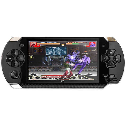X6 4.3 inch Screen Retro Portable Game Console with 3MP Camera, Built-in 10000 Games, Supports E-book / Recording / Music Playing / Video Playing(Black) by buy2fix