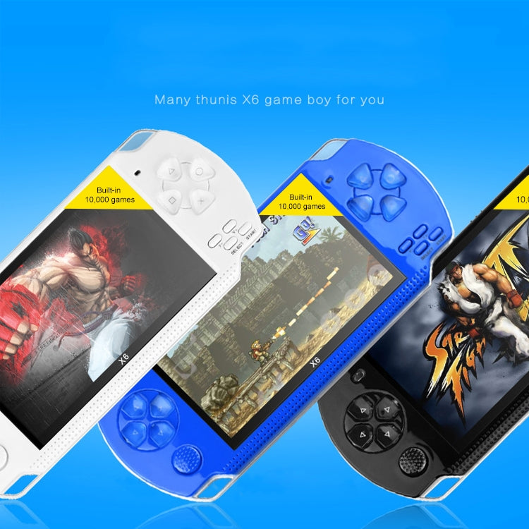 X6 4.3 inch Screen Retro Portable Game Console with 3MP Camera, Built-in 10000 Games, Supports E-book / Recording / Music Playing / Video Playing(White) by buy2fix