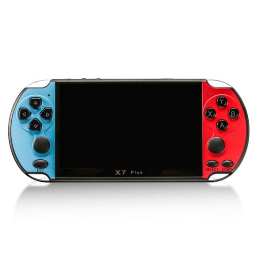 X7 Plus Retro Classic Games Handheld Game Console with 5.1 inch HD Screen & 8G Memory, Support MP4 / ebook(Blue + Red) by buy2fix