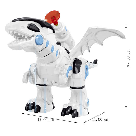 Electric Mechanical Fighting Dinosaur Children Dinosaur Model Toy, Support Walking & Lighting & Sound & Launch Soft Bullet by buy2fix