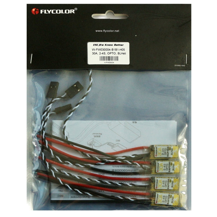 4 PCS Flycolor Raptor 390 30A 2-4S Electric Speed Controller by buy2fix