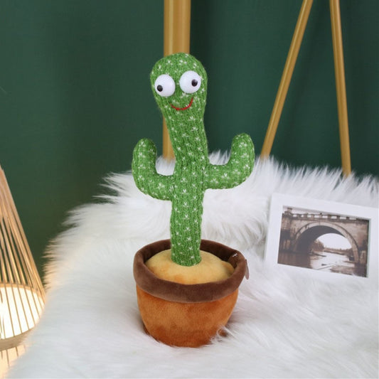 Electric Dancing Cactus Singing Holiday Gift Doll for Children with 120 English Songs by buy2fix