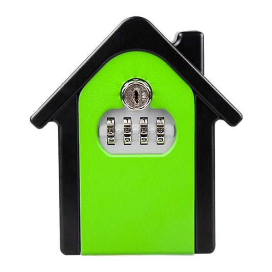 Hut Shape Password Lock Storage Box Security Box Wall Cabinet Safety Box, with 1 Key(Green) - Safety Box by buy2fix | Online Shopping UK | buy2fix