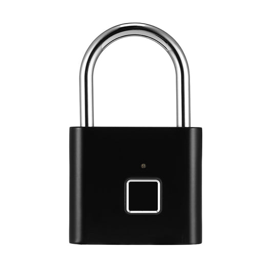 Stainless Steel Automatic Intelligent Fingerprint Padlock Electronic Lock, 10 Fingerprint Edition(Black) by buy2fix