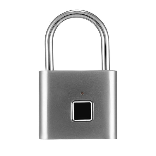 Stainless Steel Automatic Intelligent Fingerprint Padlock Electronic Lock, 10 Fingerprint Edition(Silver) by buy2fix