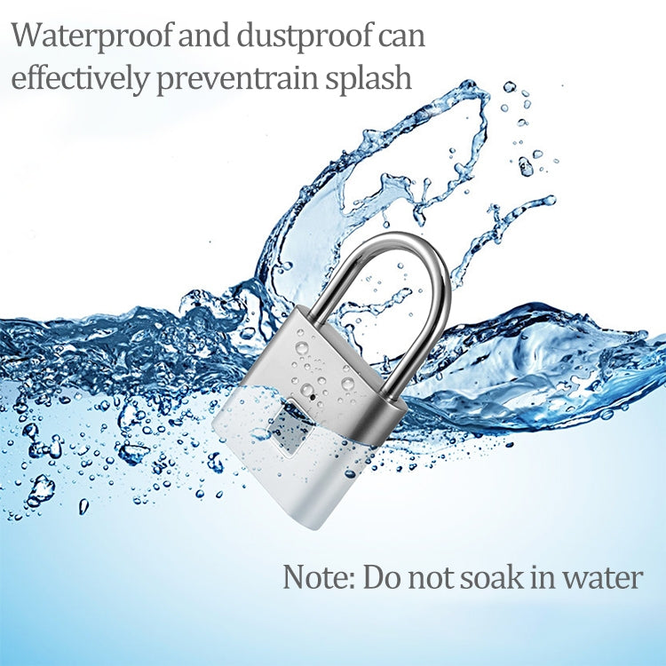 Stainless Steel Automatic Intelligent Fingerprint Padlock Electronic Lock, 10 Fingerprint Edition(Silver) - Padlocks by buy2fix | Online Shopping UK | buy2fix