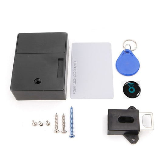 T3 ABS Magnetic Card Induction Lock Invisible Single Open Cabinet Door Lock (Black) by buy2fix