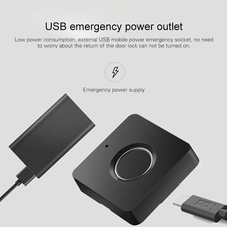 T4 Micro USB Charging Drawer Cabinet Door ABS Smart Fingerprint Lock - Door Locks & Cabinet Locks by buy2fix | Online Shopping UK | buy2fix